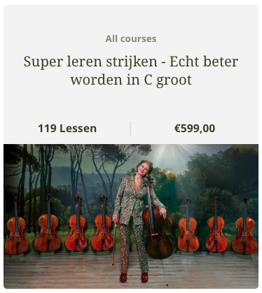 Super leren strijken cello cursus-nieuwe prijs